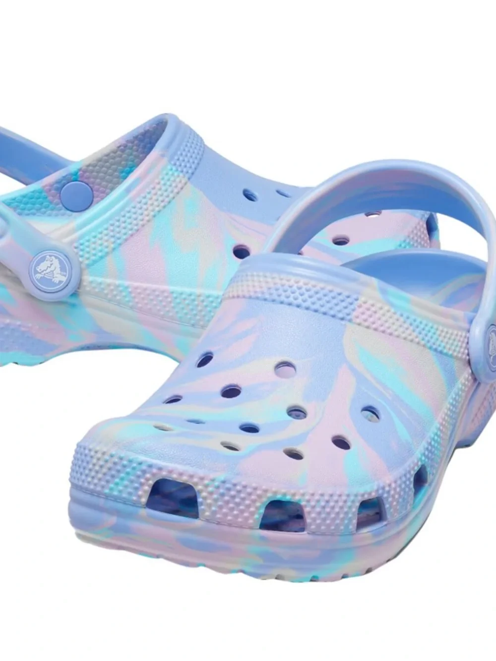 Crocs Classic Marbled Clogs Moon Jelly Multi colorway pastel marble tie dye sz 6